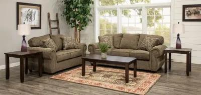 Southport Brown 7 Piece Living Room Set with Sofa Bed