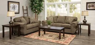 Southport Brown 7 Piece Living Room Set with Sofa Bed