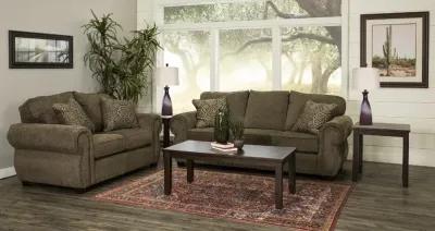 Southport Brown 7 Piece Living Room Set with Sofa Bed