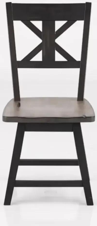 Orlando Sand and Black Swivel Dining Room Chair