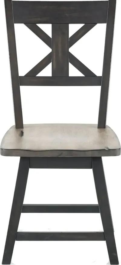 Orlando Sand and Black Swivel Dining Room Chair