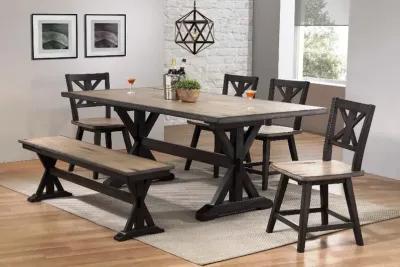 Orlando Sand and Black 5 Piece Dining Set