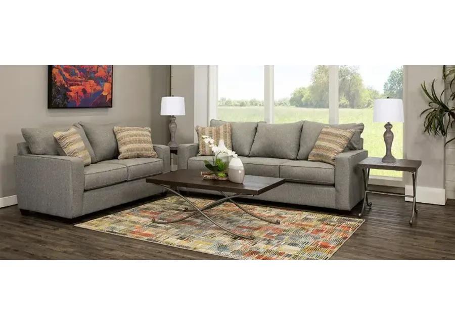 Gavin Stone Gray 7 Piece Living Room Set with Sofa Bed