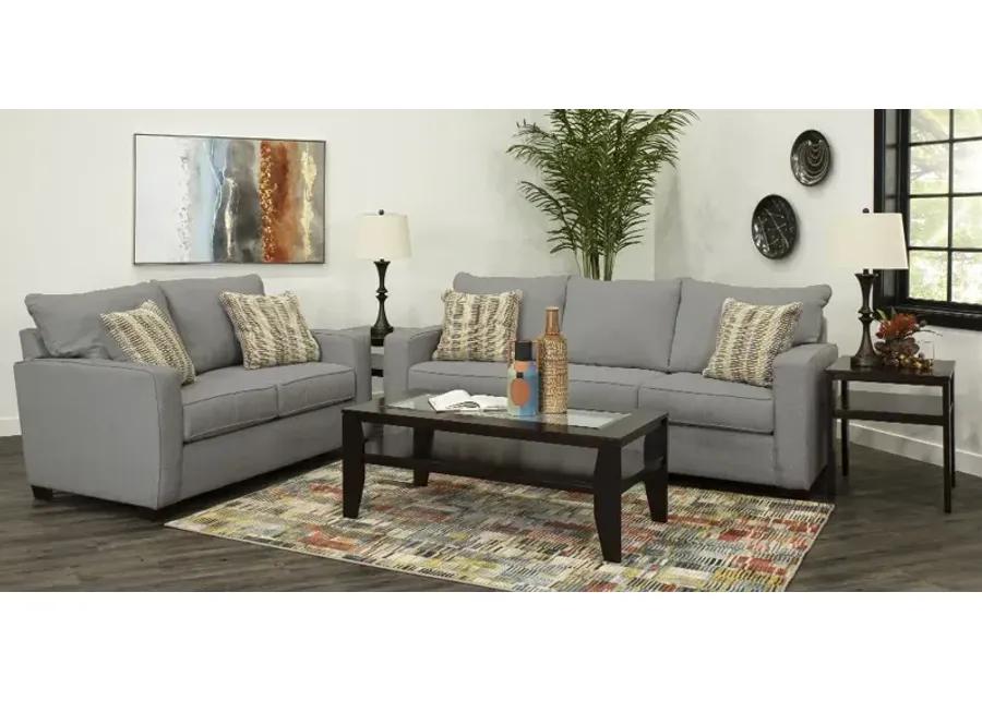 Gavin Stone Gray 7 Piece Living Room Set with Sofa Bed