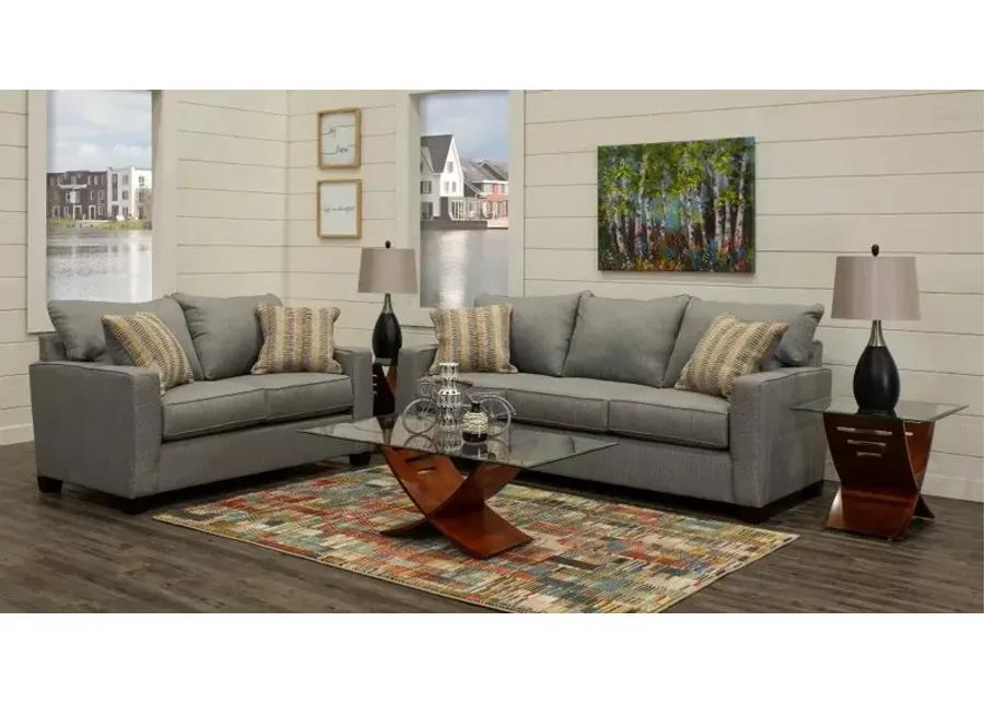 Gavin Stone Gray 7 Piece Living Room Set with Sofa Bed