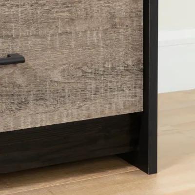 Modern Weathered Oak and Brown 5 Drawer Chest - South Shore