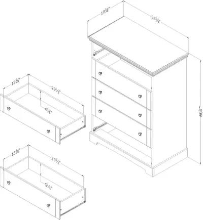 Classic Cottage Oak Brown Chest of Drawers - South Shore