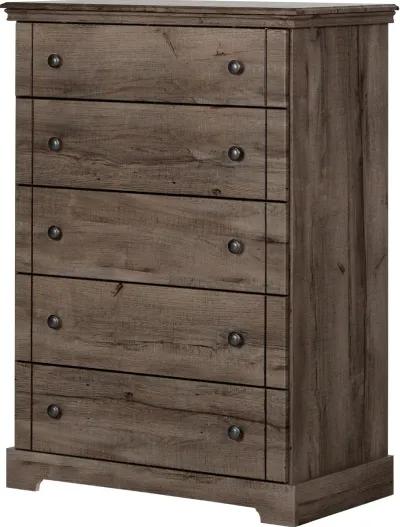 Classic Cottage Oak Brown Chest of Drawers - South Shore