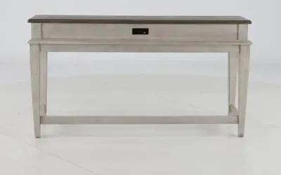 Heartland Weathered White Oak Console Bar Table