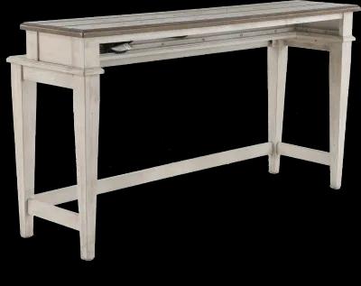 Heartland Weathered White Oak Console Bar Table