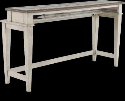 Heartland Weathered White Oak Console Bar Table