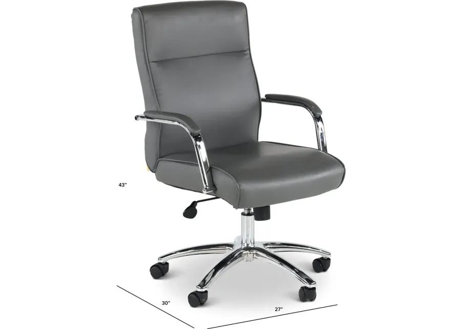 Modern Executive Series Gray CareSoft Vinyl Office Chair