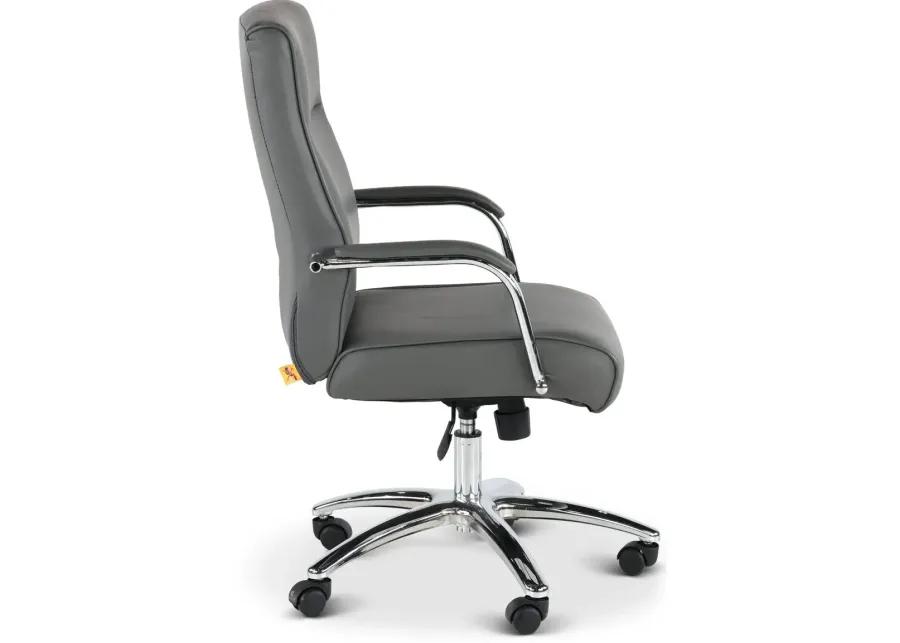 Modern Executive Series Gray CareSoft Vinyl Office Chair