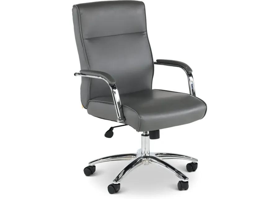 Modern Executive Series Gray CareSoft Vinyl Office Chair