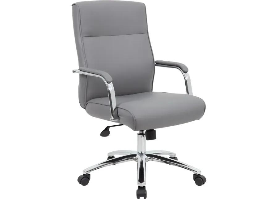 Modern Executive Series Gray CareSoft Vinyl Office Chair