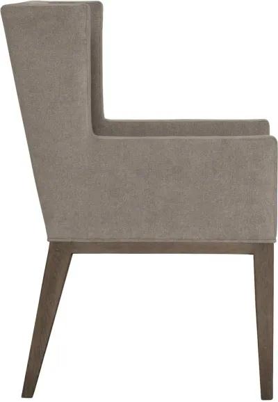 Modern Charcoal Gray Upholstered Dining Arm Chair - Linea