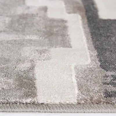 5 x 8 Medium Erasto White, Gray, and Black Area Rug - Milan