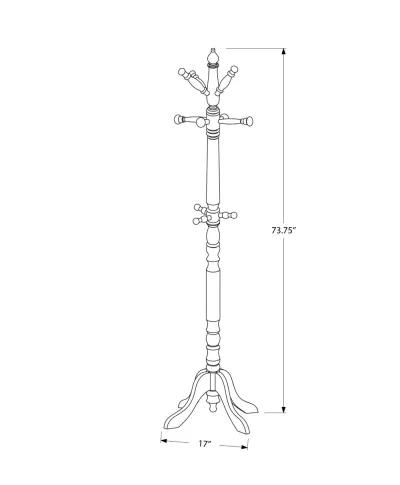 Oak Wood Traditional Coat Rack