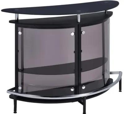 Anibal Modern Black and Chrome Bar Set