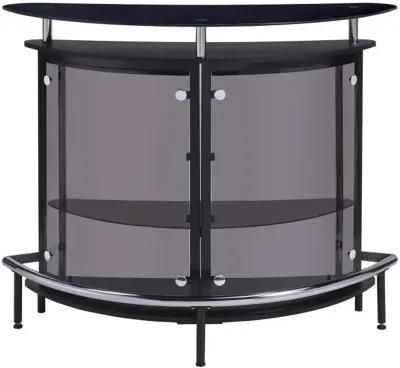 Anibal Modern Black and Chrome Bar Set