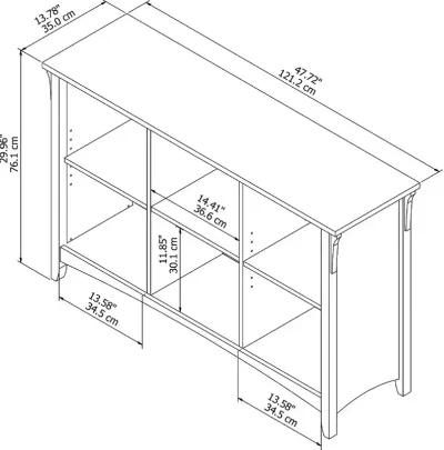 Salinas Cape Cod Gray 6 Cube Organizer - Bush Furniture