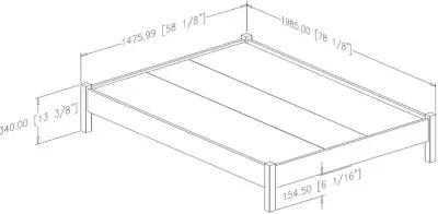 Weathered Oak Full Platform Bed - South Shore