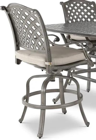 Macan 5 Piece Bar-Height Patio Dining Set with Square Table