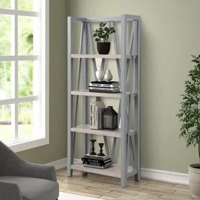 Amy Dove Gray Bookcase