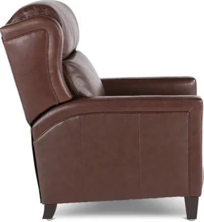 Dart Walnut Brown Leather-Match High Leg Power Recliner