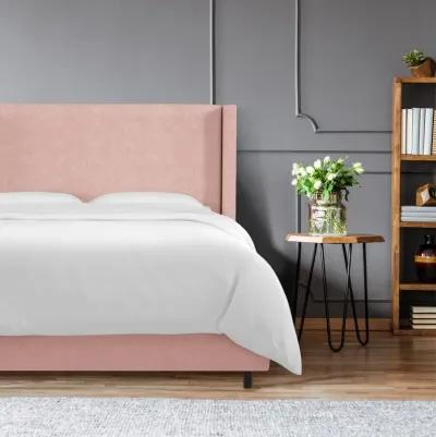 Penelope Blush Upholstered Wingback Twin Bed - Skyline Furniture