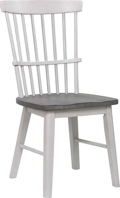 Newark White and Gray Dining Chair