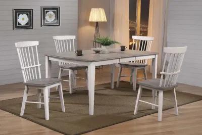 Newark White and Gray Dining Chair