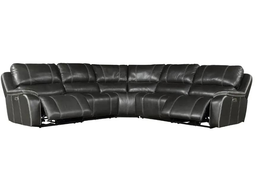 Harry Cyclone Dark Gray 5 Piece Power Reclining Sectional Sofa