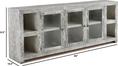 Avery Loft Limestone Gray 84" TV Stand