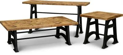 Unwin Industrial Reclaimed Wood End Table