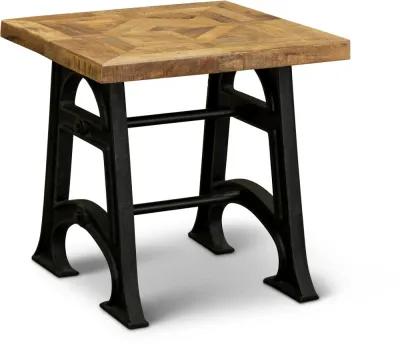 Unwin Industrial Reclaimed Wood End Table