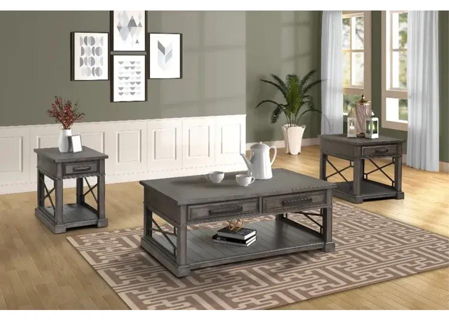 Sun Smokey Gray End Table