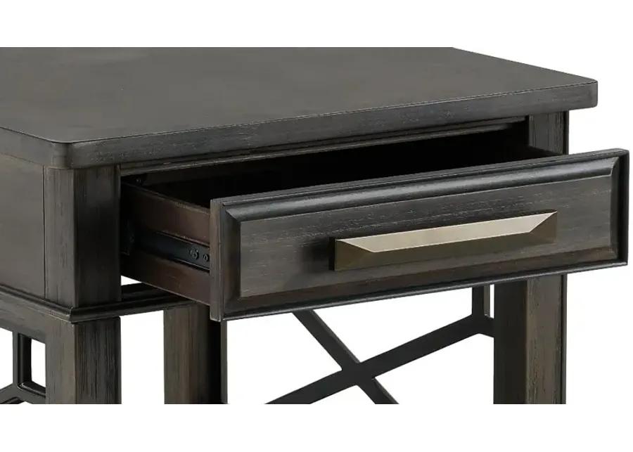 Sun Smokey Gray End Table