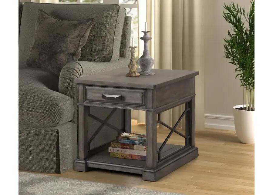 Sun Smokey Gray End Table