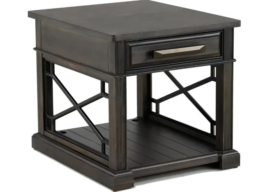 Sun Smokey Gray End Table