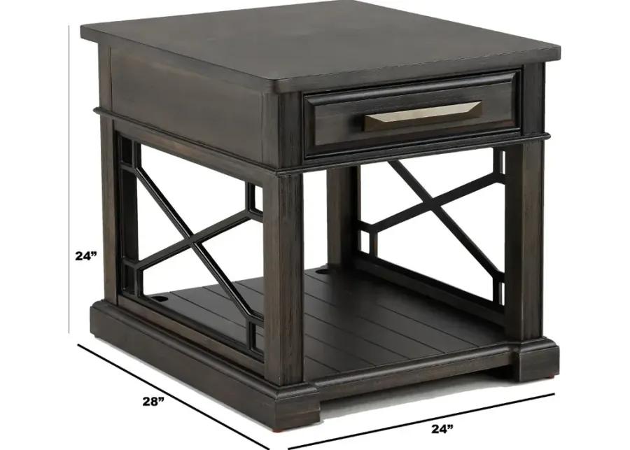 Sun Smokey Gray End Table