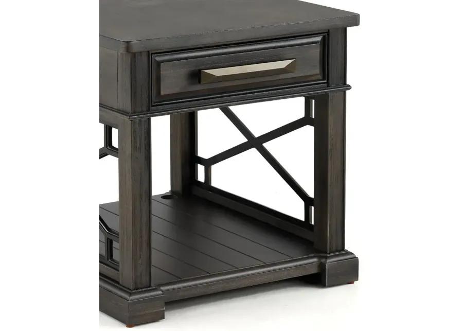 Sun Smokey Gray End Table