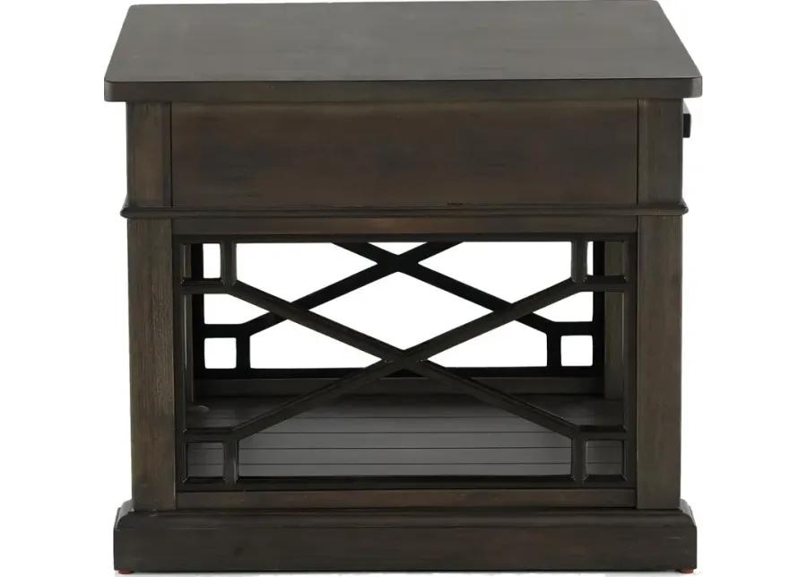 Sun Smokey Gray End Table