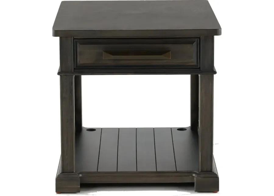 Sun Smokey Gray End Table