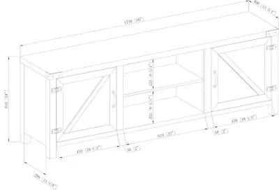 Cameron White Oak 70 Inch Farmhouse TV Stand - Walker Edison