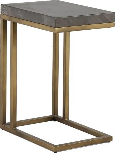 Roka Gray Marble Side Table