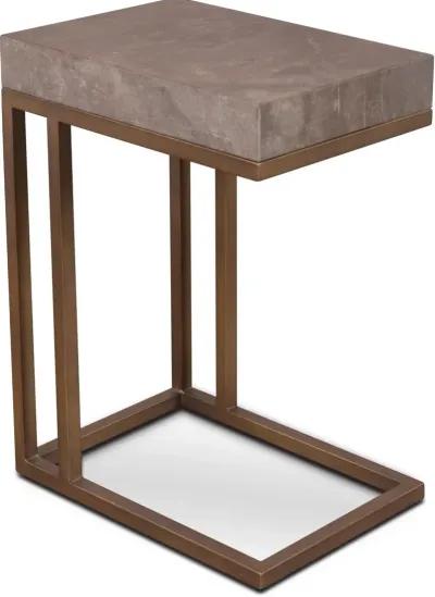 Roka Gray Marble Side Table