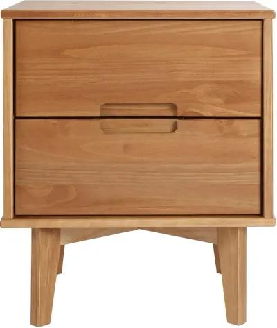 Sloane Mid-Century Modern Caramel Brown Nightstand - Walker Edison