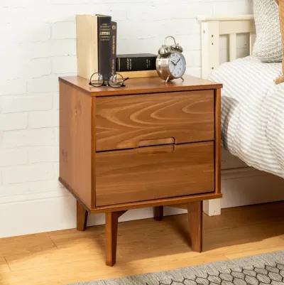 Sloane Mid-Century Modern Caramel Brown Nightstand - Walker Edison