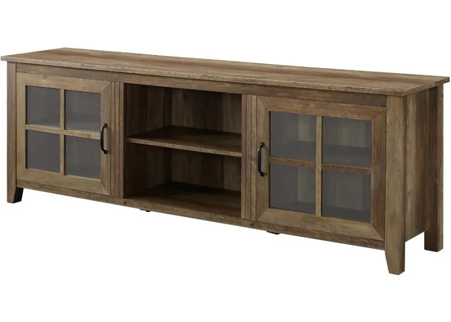 Fallon Rustic Oak 70 Inch Wood TV Stand - Walker Edison